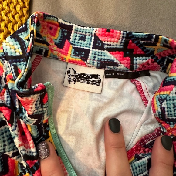 Spyder Half Zip Base ski shirt girls thermal baselayer - Picture 2 of 2